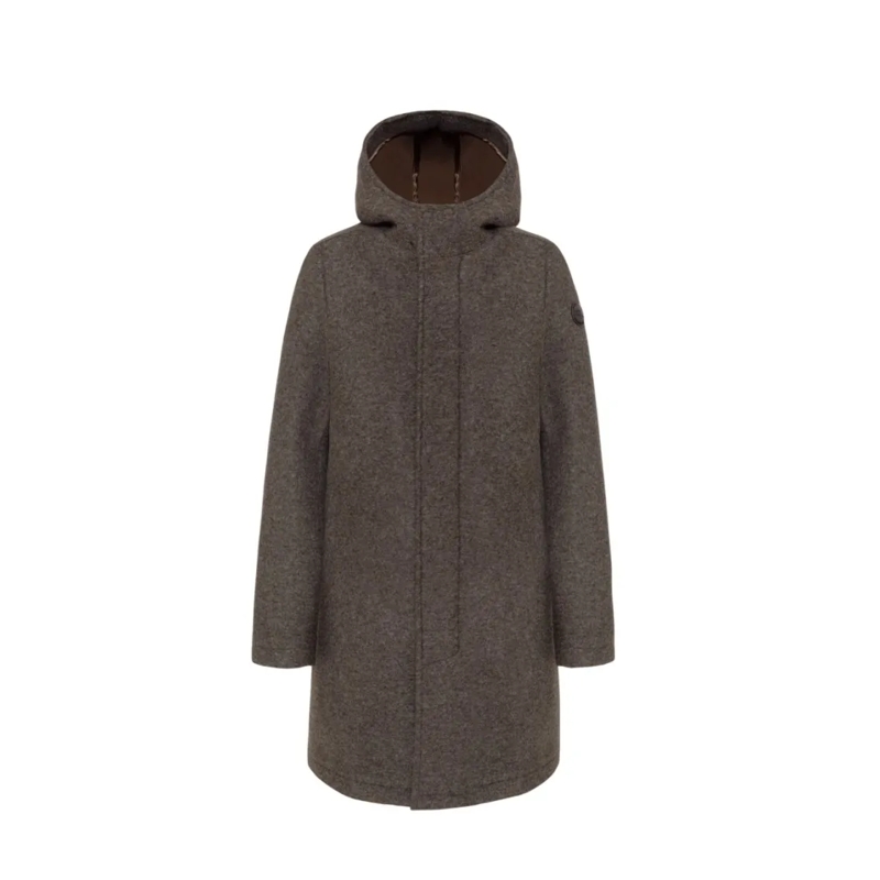 Colmar Originals Daunenjacke Tailored Brown Hooded Coat Grey