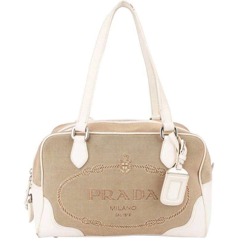 Prada Sac à bandoulière Prada Jacquard Monogram Handbag braun