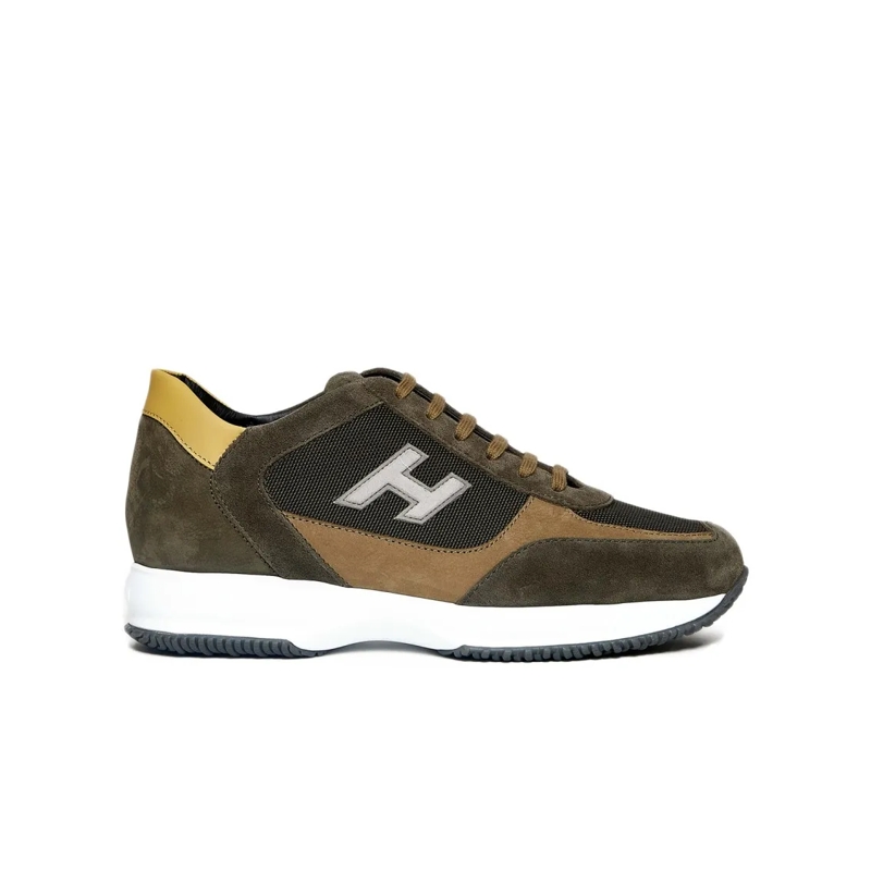 Hogan Lage-top sneaker Suede And Corduroy Interactive Sneakers Green