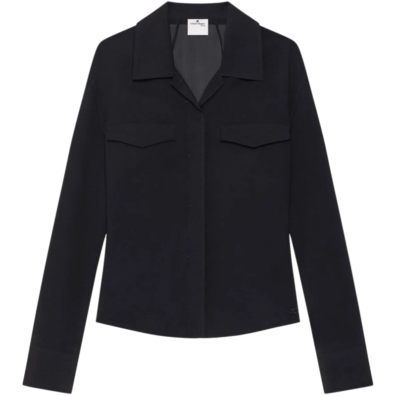 Courrèges T-Shirt Top Black schwarz