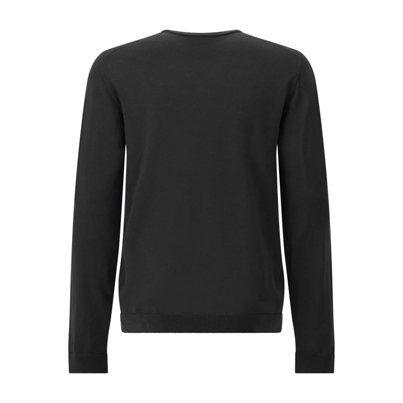 Roberto Collina T-Shirt Strickpullover mit V-Ausschnitt schwarz(Image 8)