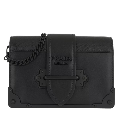 Prada Cahier Small Shoulderbag Leather Nero/Nero Crossbody Bag