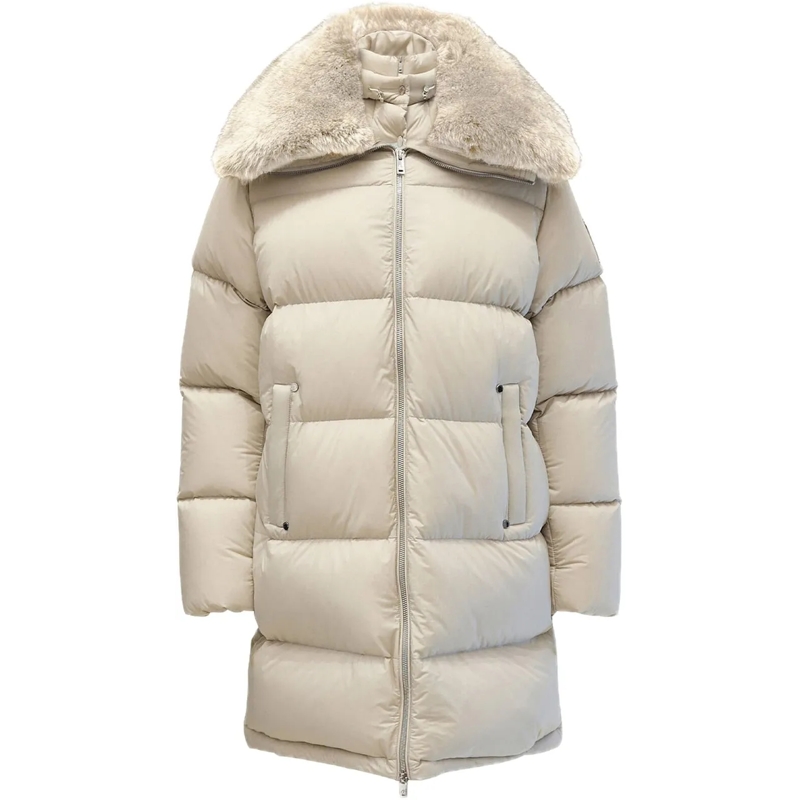 Moose Knuckles Doudoune Belle Sh Long Puffer Alabaster weiß