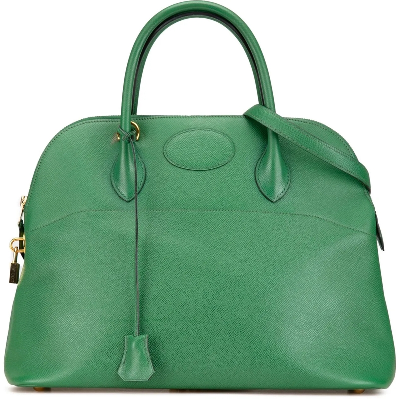 Hermès Tote Courchevel Bolide 35 grün