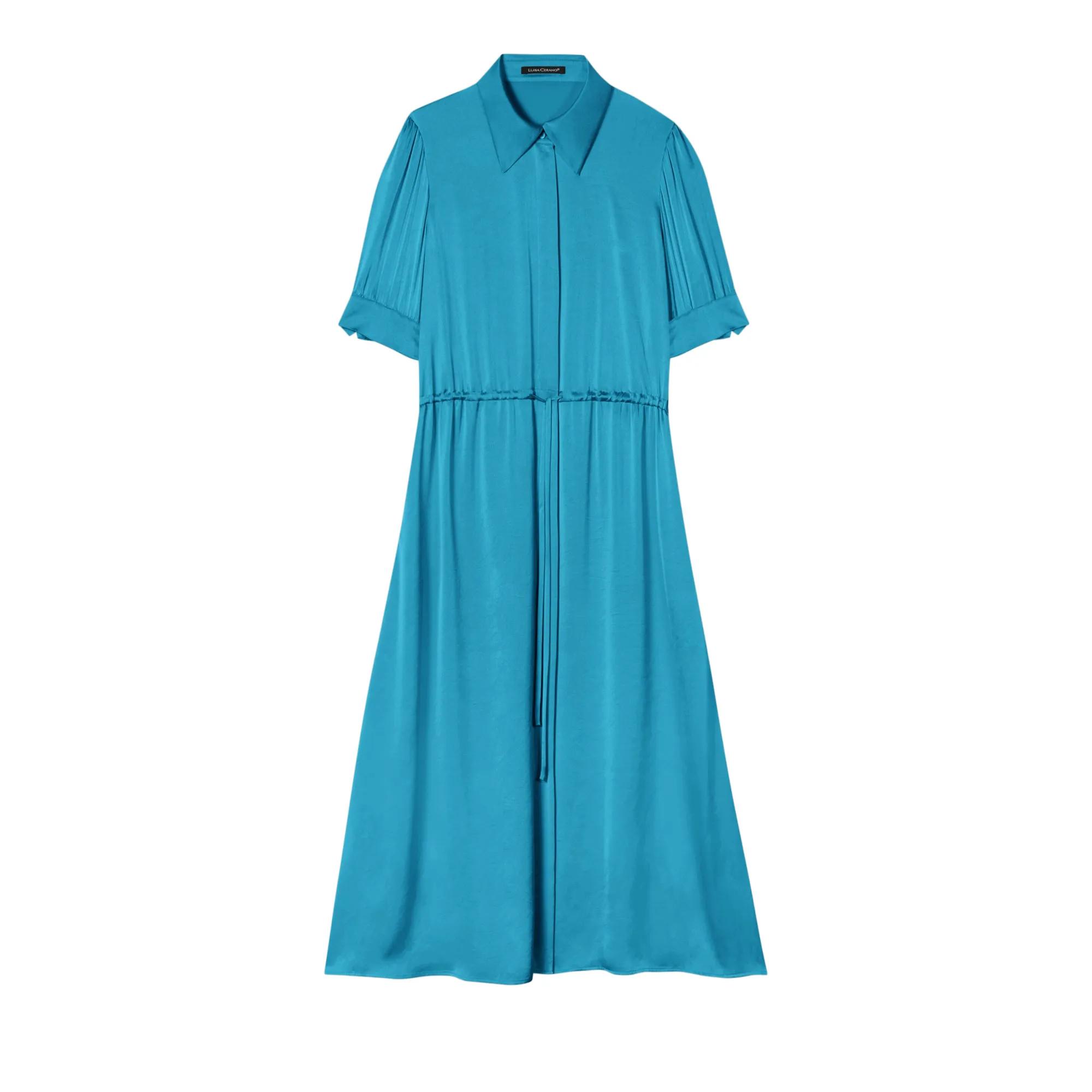 Thumbnail - Luisa Cerano - Volants-Hemdblusenkleid - Größe 42 - blue