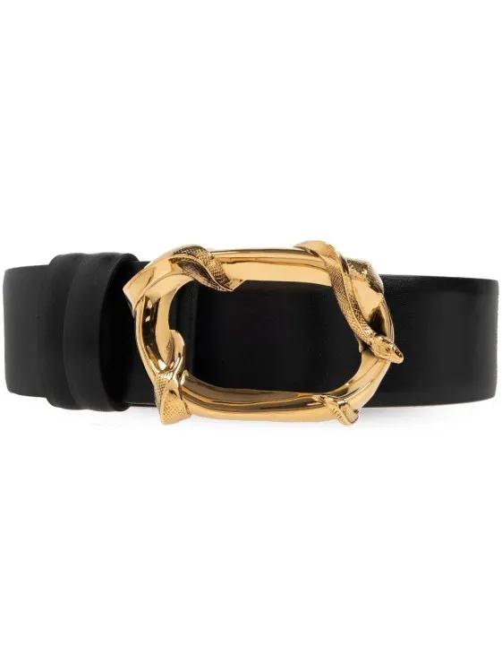 Alexander McQueen Gürtel - Black Snake Belt - Gr. 75 - in Schwarz - für Damen