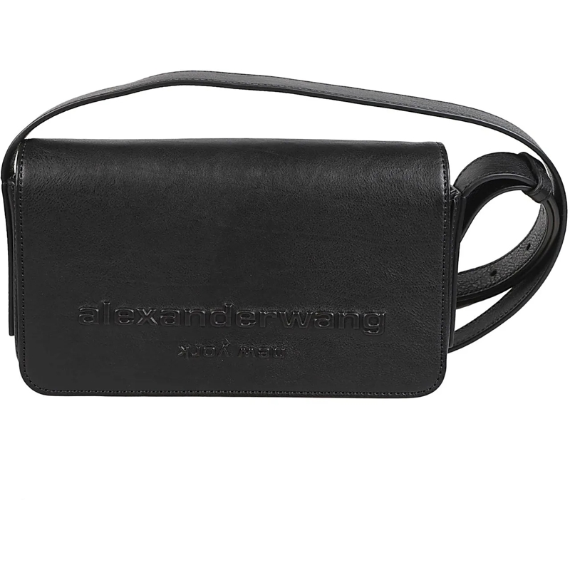 Alexander Wang Tote Punch Flap Crossbody Bag Black schwarz