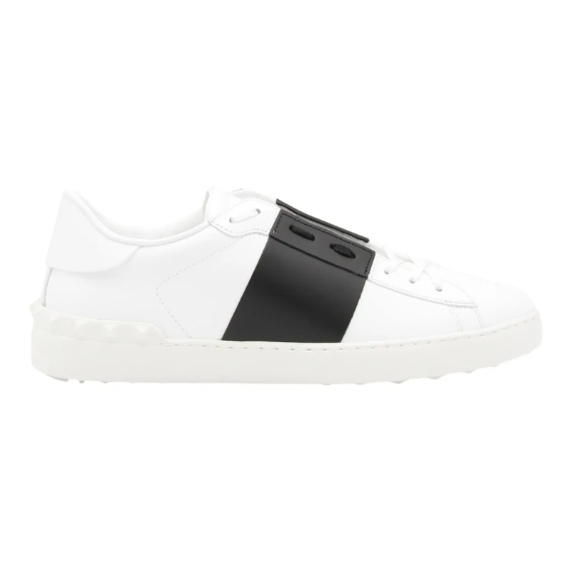 Valentino Garavani Low-Top-Sneaker Low-Top Sneakers With Bold Black Strap White