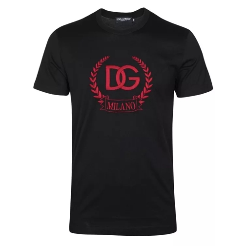 Dolce&Gabbana Black Cotton T-Shirt Black T-shirts
