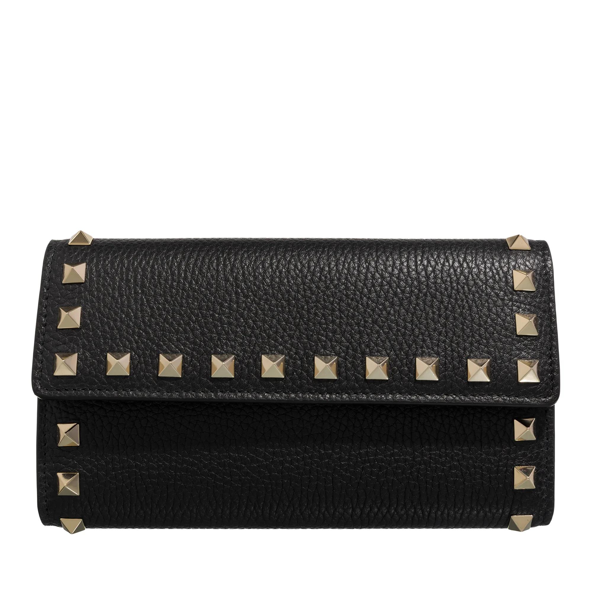 Valentino Garavani Portemonnaie - Continental Wallet Rockstud - Gr. unisize - in Schwarz - für Damen