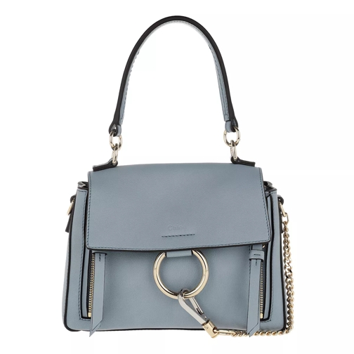 Chloé Faye Day Mini Leather Washed Blue Crossbody Bag