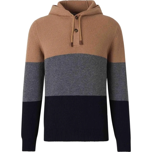 Gran Sasso  Wool Hooded Sweater mehrfarbig