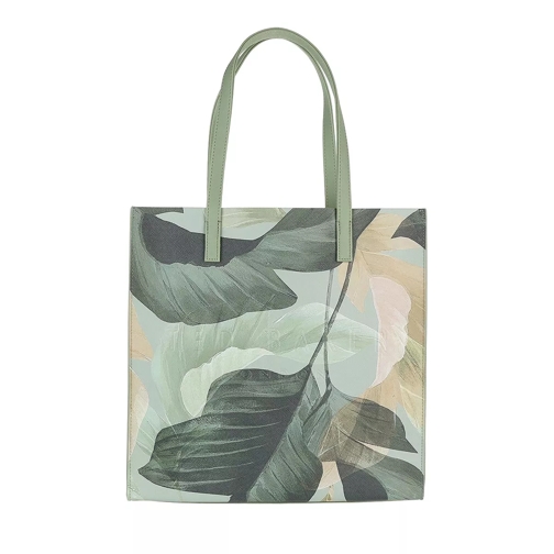 Ted Baker Wxb Lucycon Large Forager Palm Saffiano Icon Mid Green Tote