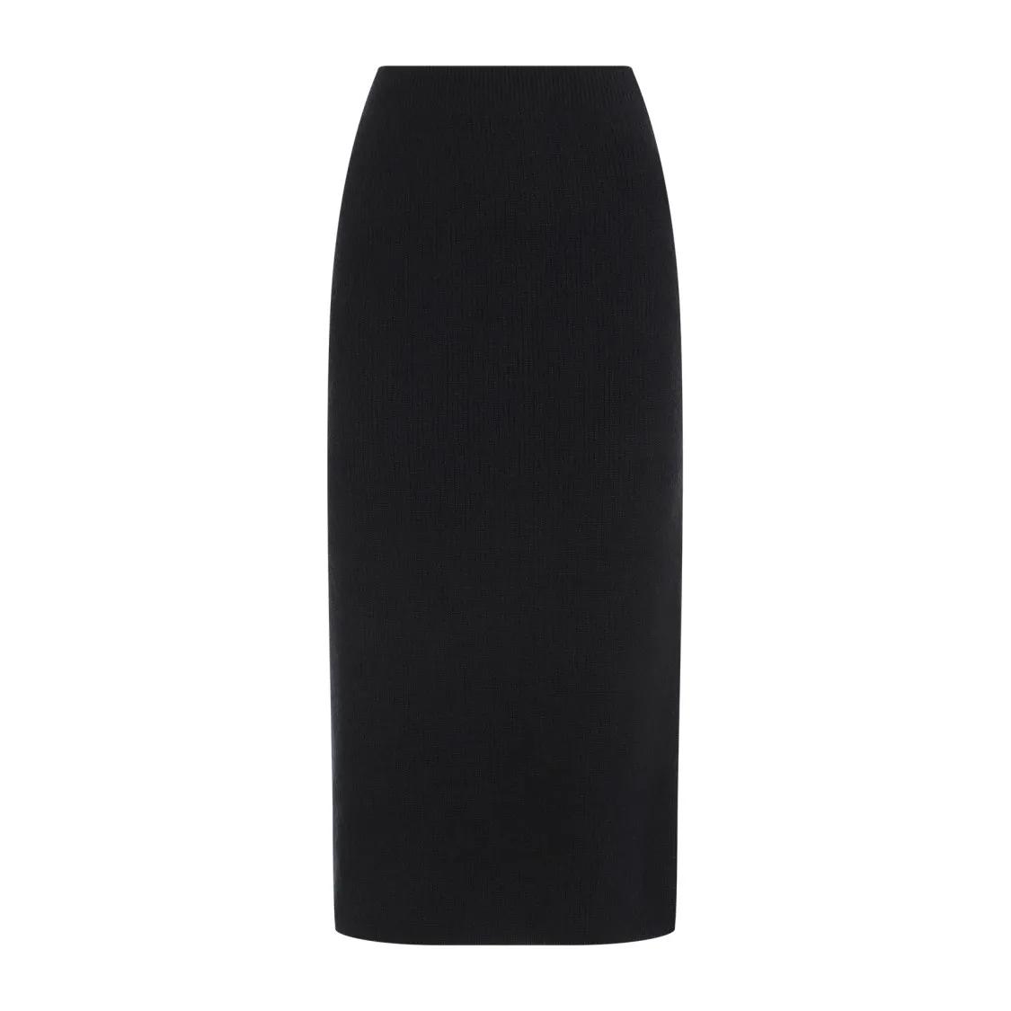 Fabiana Filippi - Midnight Blue Virgin Wool Midi Skirt - Größe 42 - blau