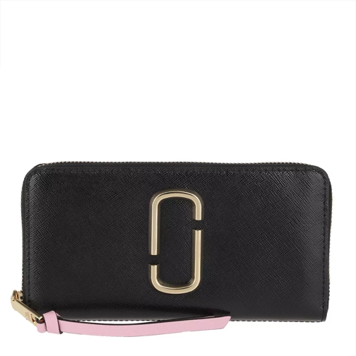 Marc Jacobs Snapshot Standard Continental Wallet Leather New Black Multi Portefeuille continental