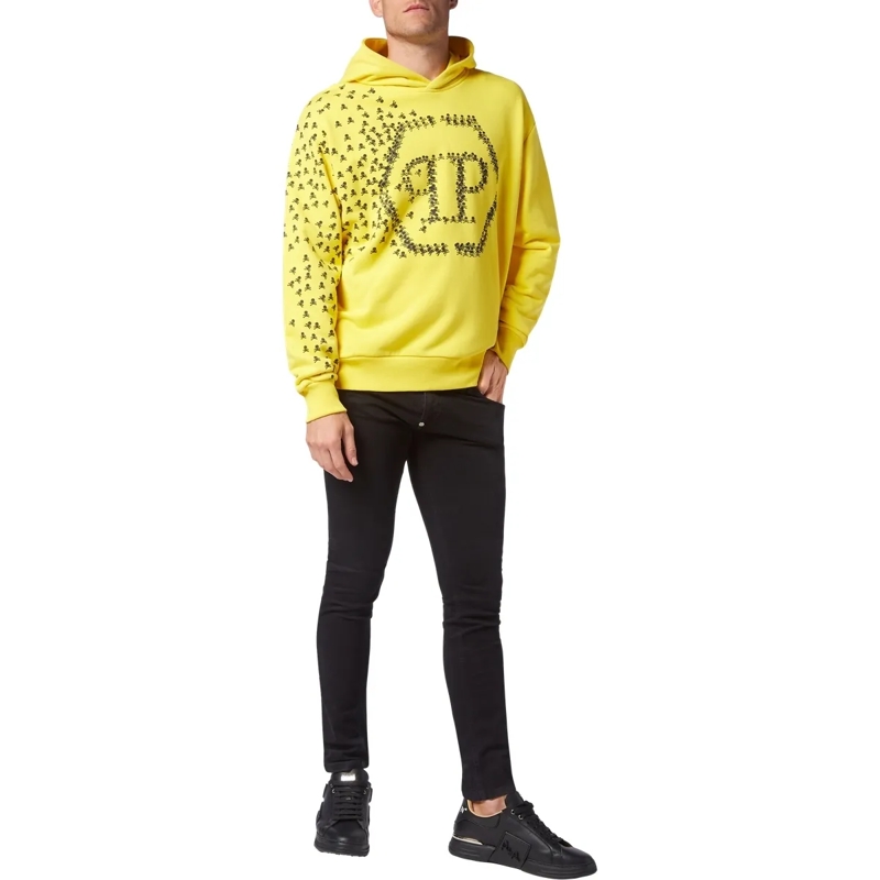 Philipp Plein Top Hoodie Skull&Bones gelb(Image 4)