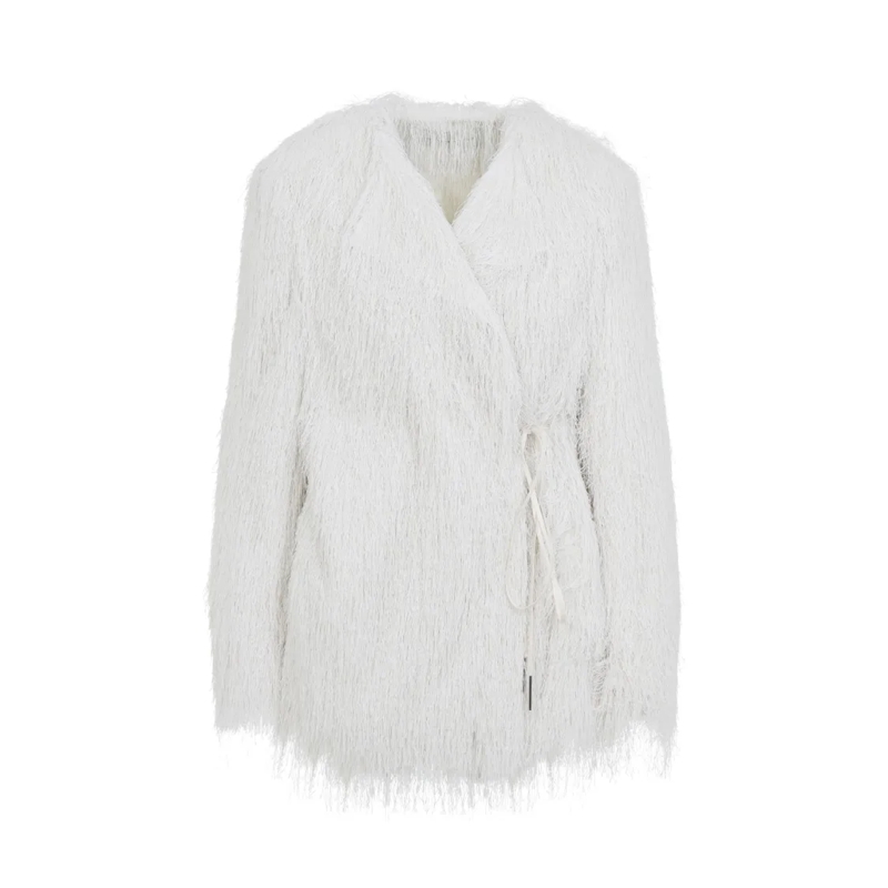 Dries Van Noten  White Rivla Short Coat White