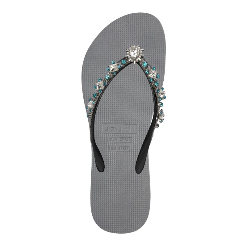UZURII Flip Flops Zehentrenner Dolce Chrystal silber(Image 3)