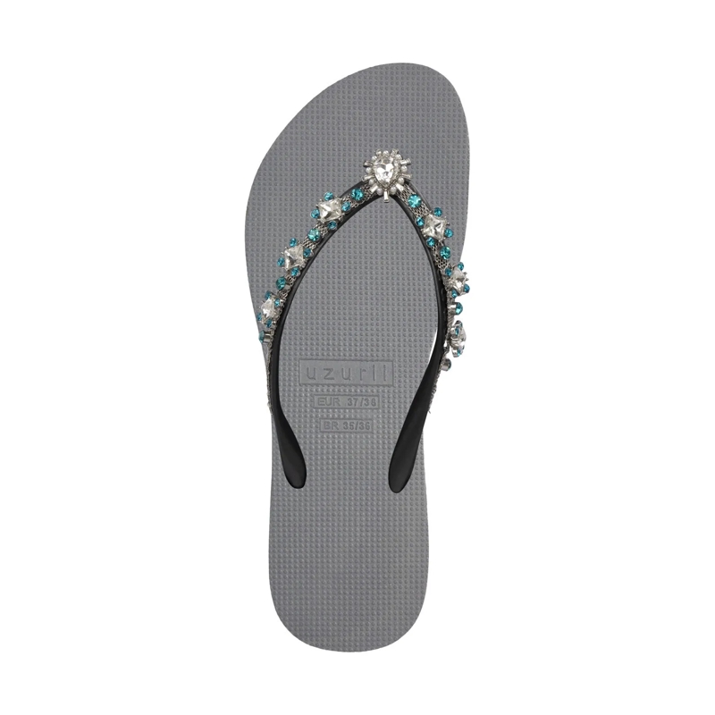 UZURII Flip Flops Zehentrenner Dolce Chrystal silber(Image 2)