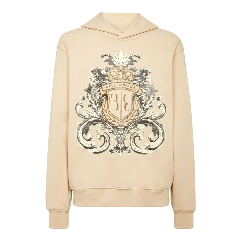 BILLIONAIRE Top Hoodie Baroque beige