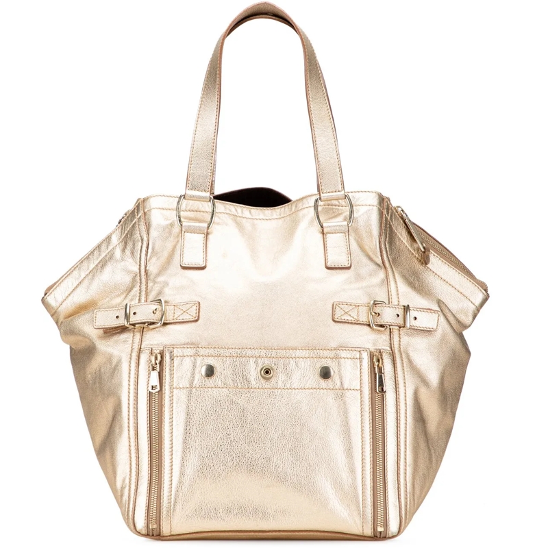 Saint Laurent Schultertasche Medium Leather Downtown Tote gold
