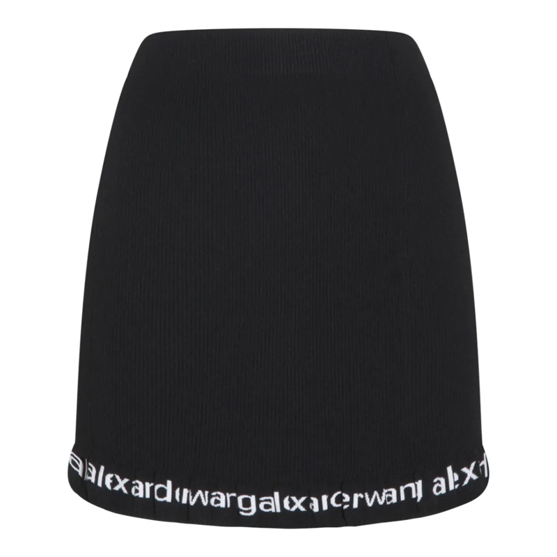 Alexander Wang Minirock Black Cotton Skirt Black