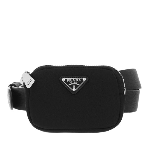 Prada Saffiano Belt With Pouch Leather Black Läderskärp