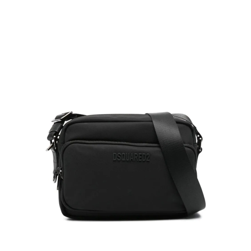 Dsquared2 Postbodetas Logo-Lettering Messenger Bag Black