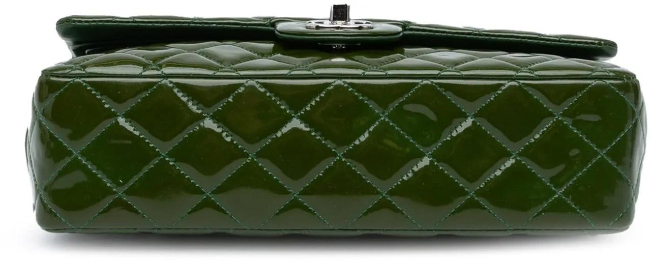 Chanel Hobo bags 2011 Medium Classic Patent Double Flap in groen