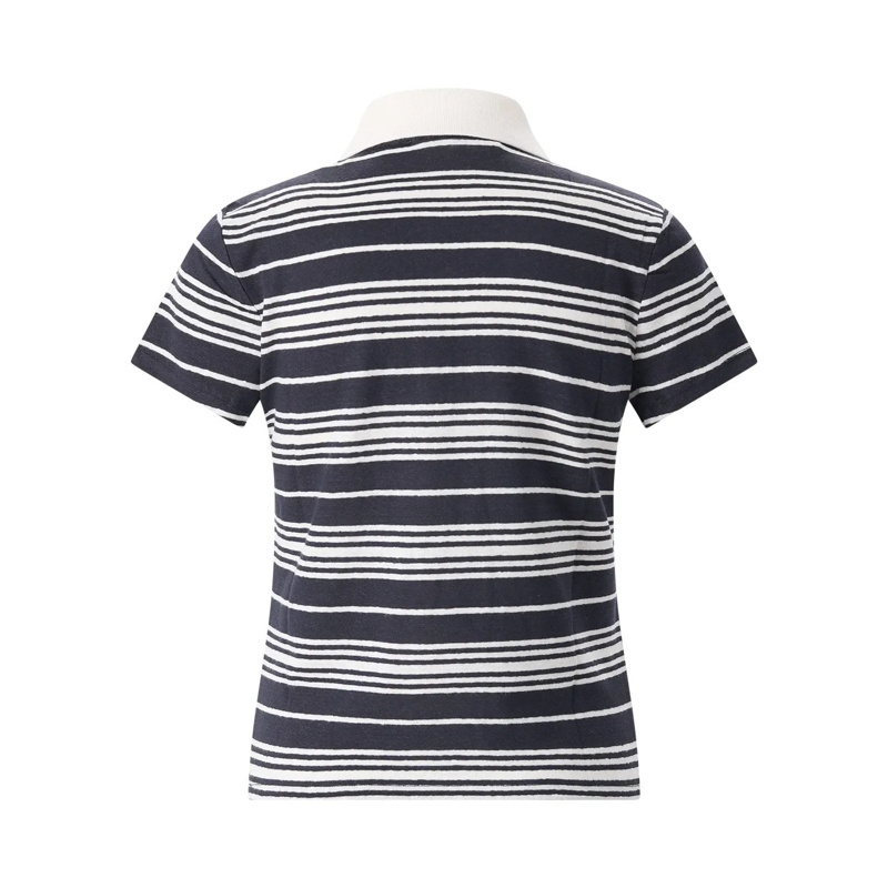 FRAME Polohemd Gestreiftes Poloshirt dunkelblau(Image 2)