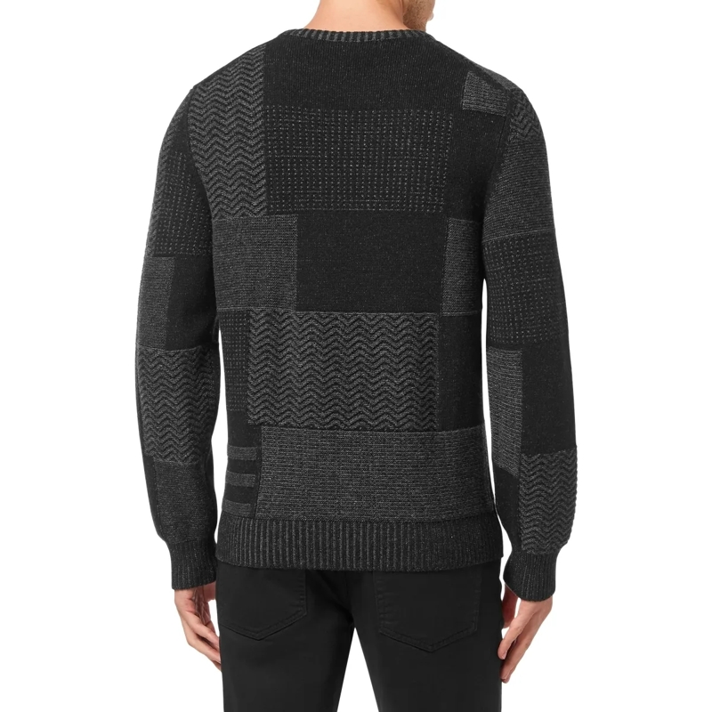 BILLIONAIRE  Rundhalspullover Crest schwarz(Image 2)