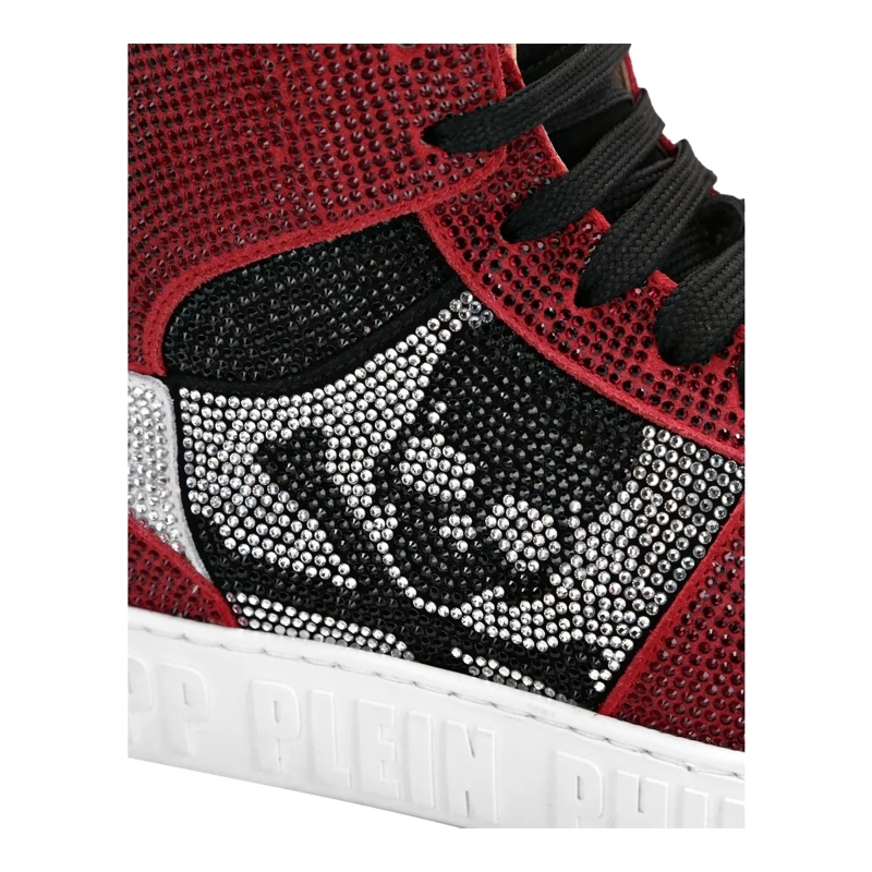 Philipp Plein Low-Top-Sneaker Hightop-Sneaker Notorious Mit Schmucksteinen rot(Image 5)