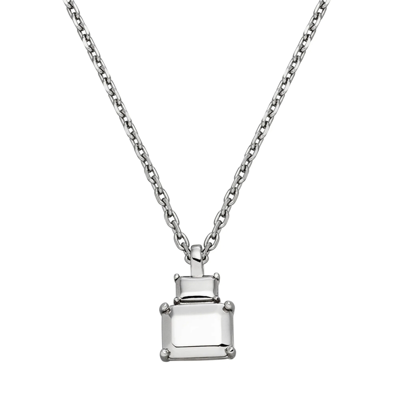 Liebeskind Berlin Mittellange Halskette Edelstahl Steel Diamond silber