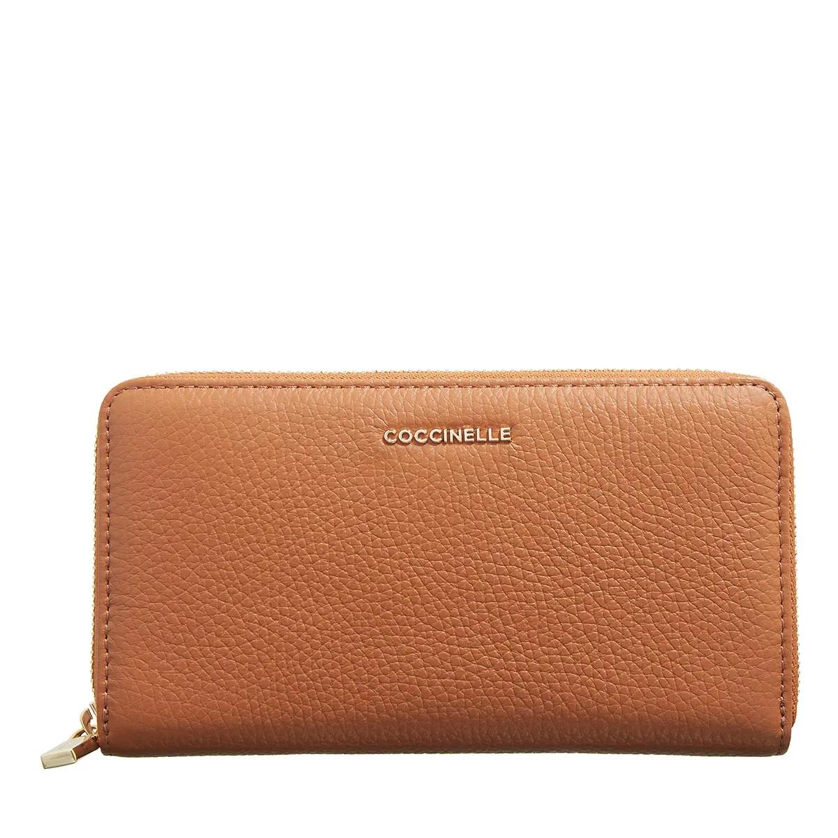 Coccinelle Portemonnaie - Metallic Soft - Gr. unisize - in Braun - für Damen