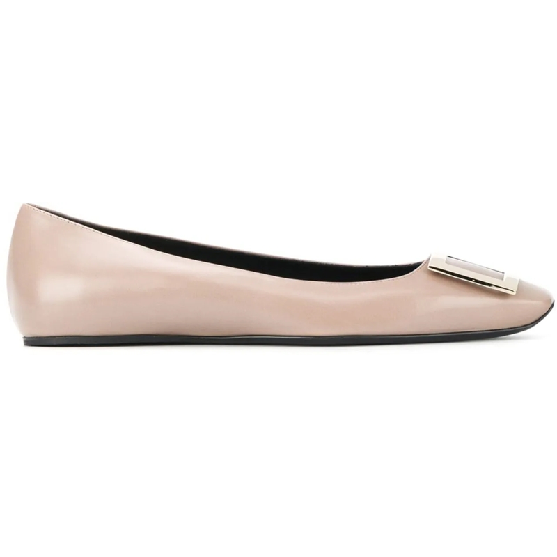 Roger Vivier Ballerinas Flat Shoes Beige beige