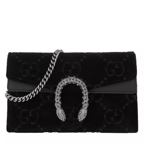 Gucci Dionysus GG Super Mini Bag Velvet Black Crossbody Bag
