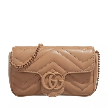 Gucci Mini GG Marmont Crossbody Bag Matelass Leather Rose Beige