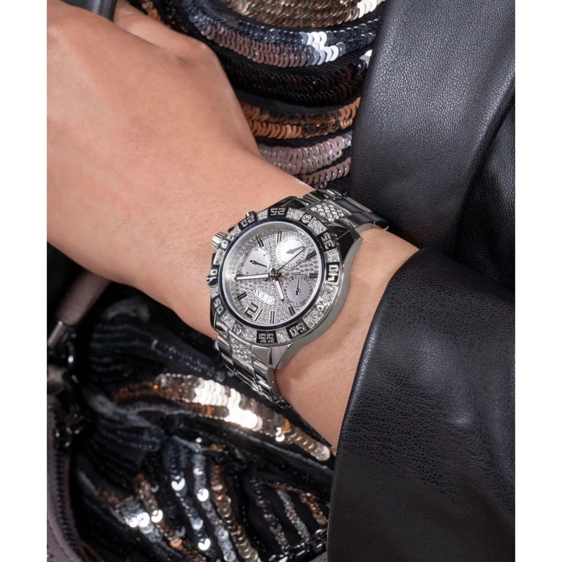 Guess Quarzuhr Quarz-Analoguhr Majesty silber(Image 2)