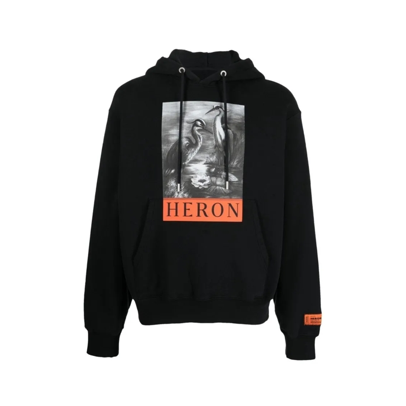Heron Preston  Nf Heron Logo Hoodie Black