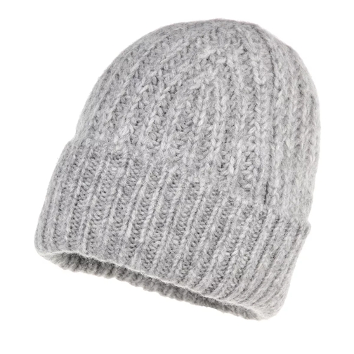Closed Knitted Hat Grey Heather Melange Wool Hat