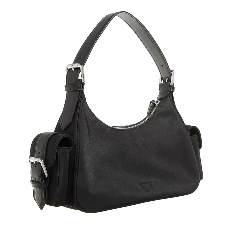 Pinko Schultertasche Cargo Bag Nero Limousine-Shiny Nickel(Image 3)