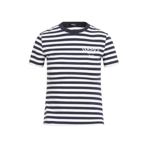 Versace White Cotton Nautical Stripes T-Shirt White 