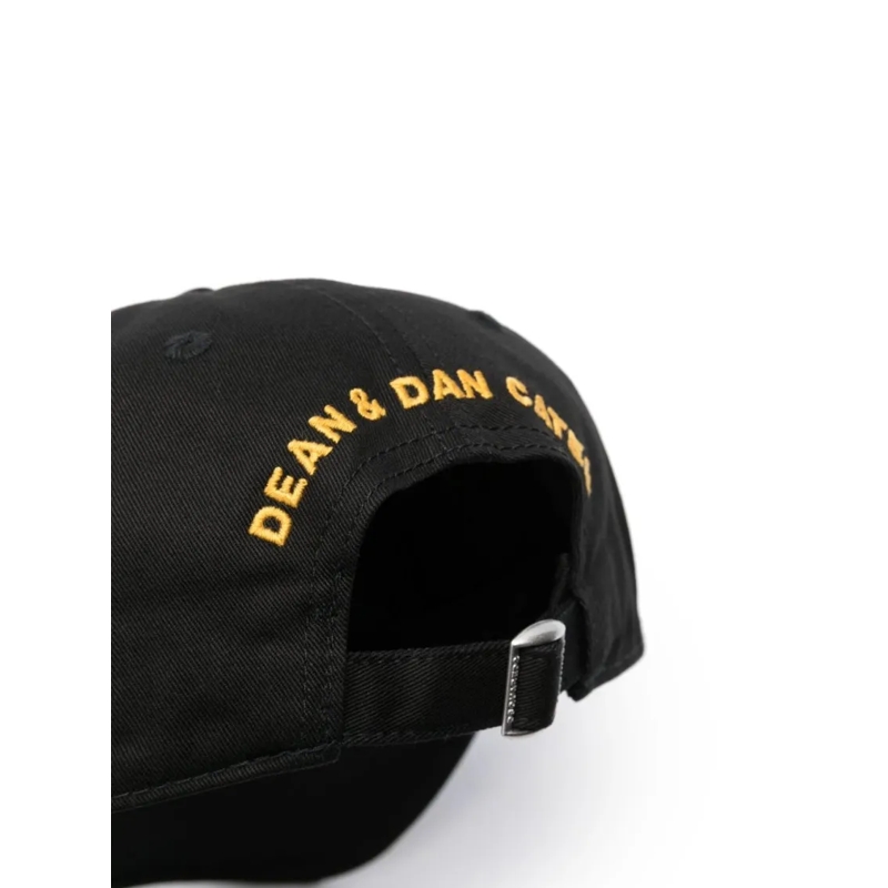 Dsquared2 Hoed Structured Front Panel Black Cap Black