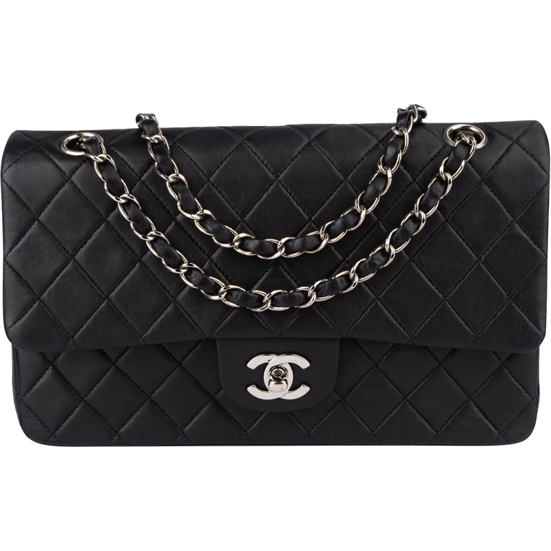 Chanel Tote Chanel Quilted Lambskin Medium Double Flap Crossbo schwarz