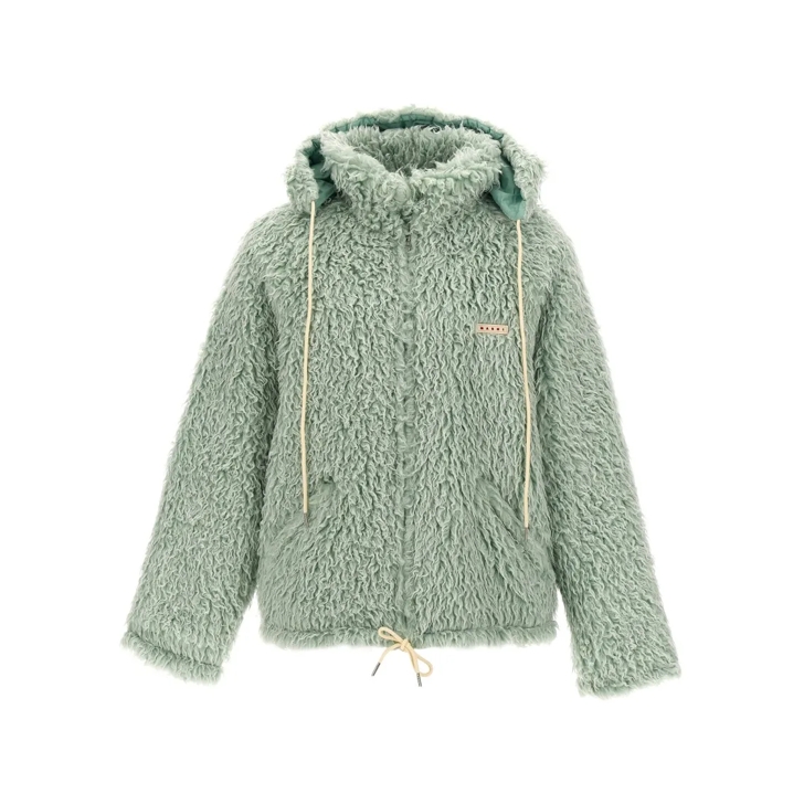 【関税込み】marni Long Pile Shaggy' hooded jacket Marni Long Pile Shaggy' Hooded Jacket Green