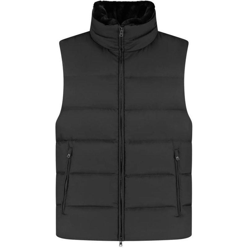 Herno Doudoune Men's Woven Vest schwarz