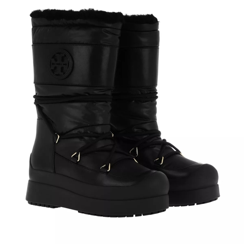 Tory Burch Lace Up Moon Boots Black Stiefelette
