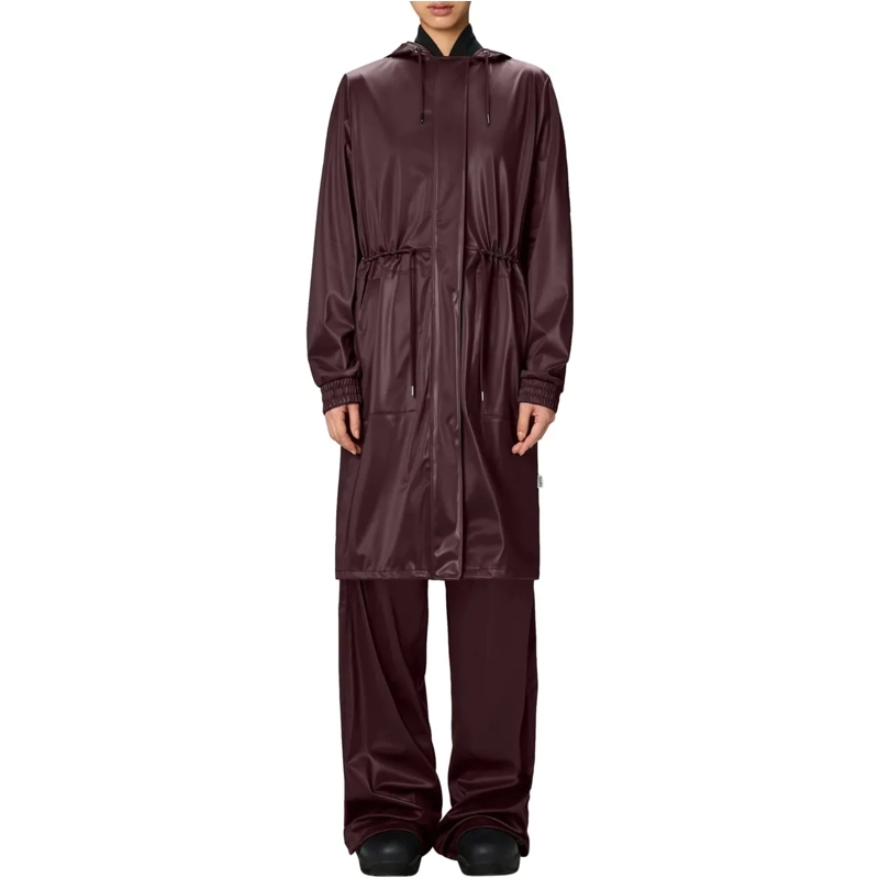 Rains Trenchcoat Rains String W Parka's Bordeaux 18550 String W rot(Image 2)