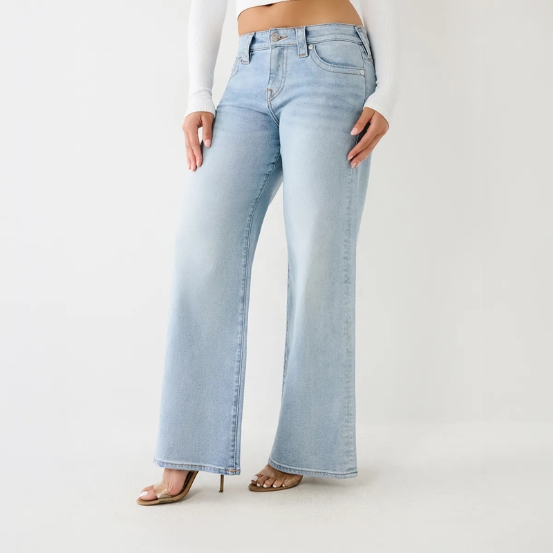 True Religion Jeans - Baggy-Jeans- Light-Wash-Waschung- Comfort Fit hell-blau(Image 3)