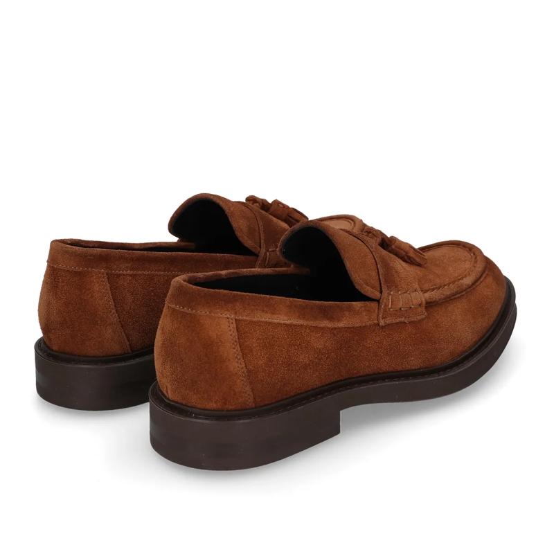 Heinrich Dinkelacker Monkstraps Der Florenz Tassel V Loafer in tiefem Braun kombin mittel-braun(Image 3)